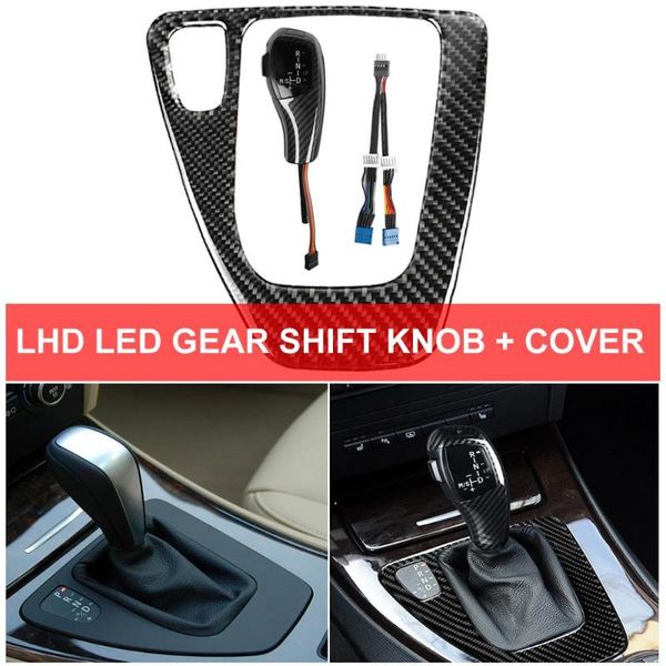 shift knob lhd led gear shifter automatic lever carbon fiber cover trim for 3-series e90 e91 e92 e93 pre-facelift 2006-2009
shift knob lhd led gear shifter automatic lever carbon fiber cover trim for 3-series e90 e91 e92 e93 pre-facelift 2006-2009