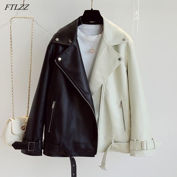 women's leather & faux ftlzz spring autumn women jacket punk style black white splicing pu coat female loose locomotive outwear with be
women's leather & faux ftlzz spring autumn women jacket punk style black white splicing pu coat female loose locomotive outwear with be