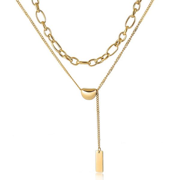 chains retro double layered metal chain necklace female wild temperament trendy heart charm pendant, Silver
chains retro double layered metal chain necklace female wild temperament trendy heart charm pendant, Silver