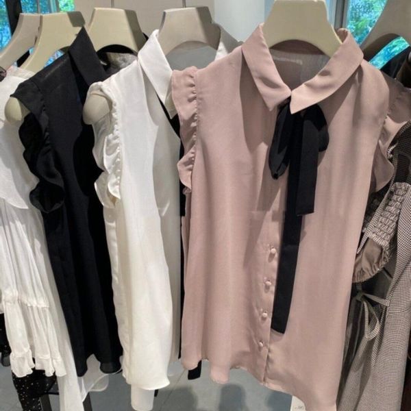 women's blouses & shirts japan style flying sleeve drawstring bow design chic ruffles single breasted women blouse summer fresh sweet b, White
women's blouses & shirts japan style flying sleeve drawstring bow design chic ruffles single breasted women blouse summer fresh sweet b, White