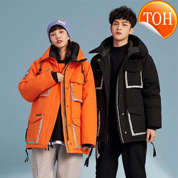 men's winter duck down -30degree jacket couple hip hop warm hooded anorak fashion cargo multi-pocket waterproof coat men, Black
men's winter duck down -30degree jacket couple hip hop warm hooded anorak fashion cargo multi-pocket waterproof coat men, Black