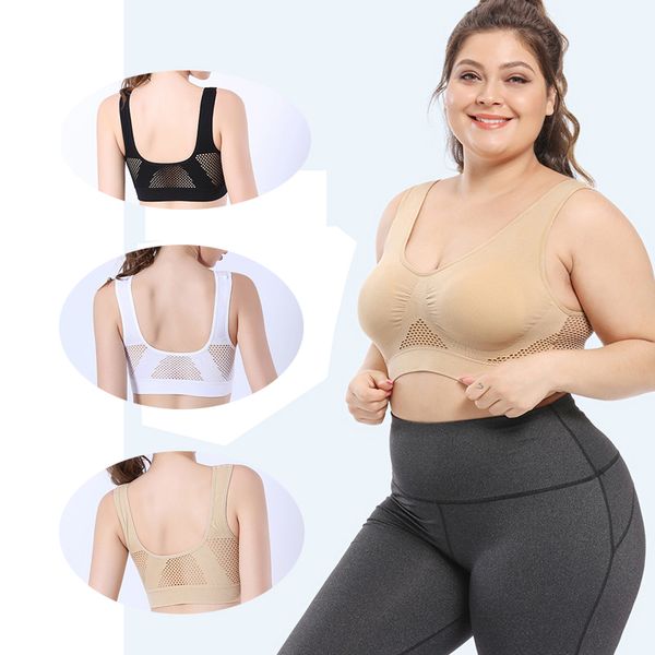 Plus Size Bra Underwear Seamless Bras For Wonen Push Up Bra Bralette Wire Free Mesh Design Breathable Comfortable Sport Bra, 5325-black
Plus Size Bra Underwear Seamless Bras For Wonen Push Up Bra Bralette Wire Free Mesh Design Breathable Comfortable Sport Bra, 5325-black