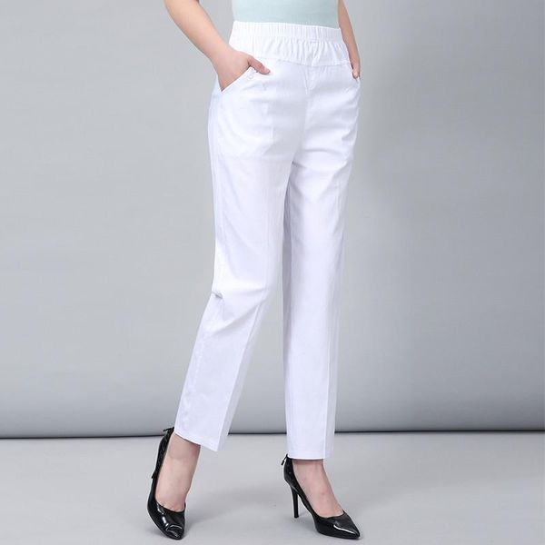 middle aged and old womens pants spring white thin elastic waist straight mother ankle length trousers plus size 5xl w2102, Black;white
middle aged and old womens pants spring white thin elastic waist straight mother ankle length trousers plus size 5xl w2102, Black;white