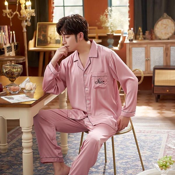 men's sleepwear casual plus size 3xl men pajamas set spring sleepwear long sleeve satin 2pcs shirt&pant loose pijamas suit silky, Black;brown
men's sleepwear casual plus size 3xl men pajamas set spring sleepwear long sleeve satin 2pcs shirt&pant loose pijamas suit silky, Black;brown
