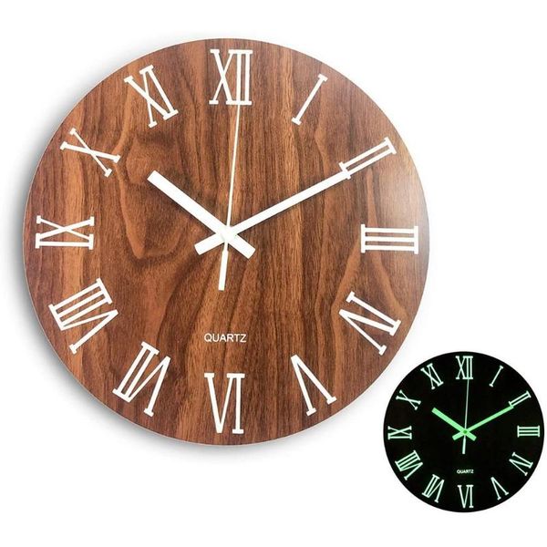 wooden round luminou wall clock luminous in the dark silent non-ticking home decoration night light fluorescent clocks
wooden round luminou wall clock luminous in the dark silent non-ticking home decoration night light fluorescent clocks