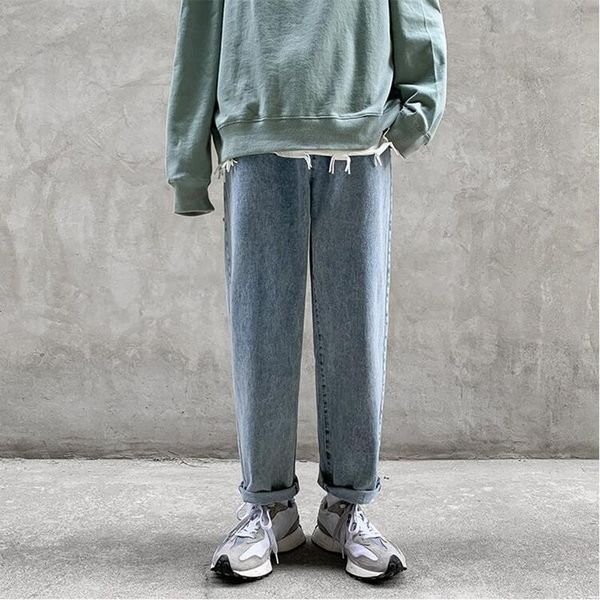men's jeans autumn and winter hong kong style straight loose korean fashion casual pants, Blue
men's jeans autumn and winter hong kong style straight loose korean fashion casual pants, Blue