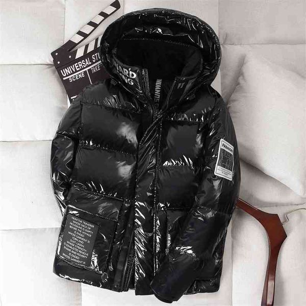 2020 new men's glossy white duck down jacket winter warm thick hooded parker fashion casual waterproof shiny coats male brand, Black
2020 new men's glossy white duck down jacket winter warm thick hooded parker fashion casual waterproof shiny coats male brand, Black