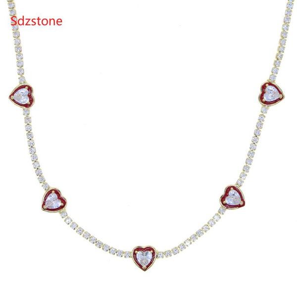 chains 2021 iced out bling enamel heart 5a cubic zirconia cz tennis chain necklace for lovely girl women fashion wedding jewelry gifts, Silver
chains 2021 iced out bling enamel heart 5a cubic zirconia cz tennis chain necklace for lovely girl women fashion wedding jewelry gifts, Silver