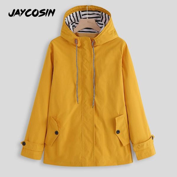 women's jackets jaycosin women solid hooded jacket rain outdoor plus waterproof raincoat windproof zipper fashion mujer coat, Black;brown
women's jackets jaycosin women solid hooded jacket rain outdoor plus waterproof raincoat windproof zipper fashion mujer coat, Black;brown