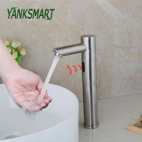 bathroom sink faucets yanksmart nickel brushed basin automatic faucet deck mounted cold & water mixer sensor tap
bathroom sink faucets yanksmart nickel brushed basin automatic faucet deck mounted cold & water mixer sensor tap