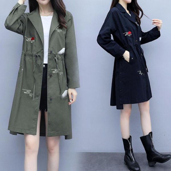 women's trench coats women windbreaker ladies fashion casual coat spring autumn large size 5xl long jacket embroidered elegant outerwea, Tan;black
women's trench coats women windbreaker ladies fashion casual coat spring autumn large size 5xl long jacket embroidered elegant outerwea, Tan;black