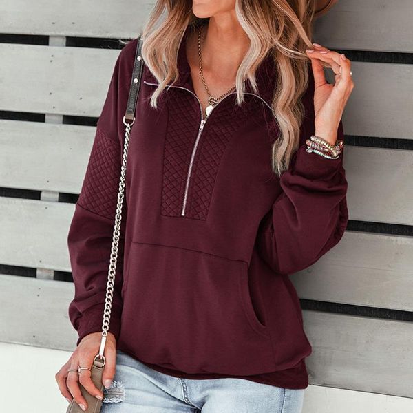 women's hoodies & sweatshirts winter zipper lapel collar warm pullover women casual autumn long sleeve loose ladies streetwear outwear, Black
women's hoodies & sweatshirts winter zipper lapel collar warm pullover women casual autumn long sleeve loose ladies streetwear outwear, Black