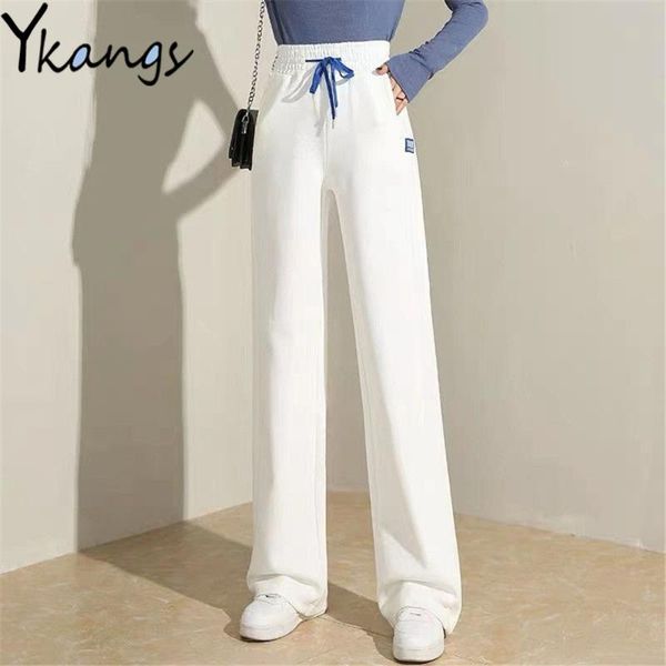women's pants & capris solid color elastic high waist drawstring wide leg casual sports korean fashion streetwear joggers trousers, Black;white
women's pants & capris solid color elastic high waist drawstring wide leg casual sports korean fashion streetwear joggers trousers, Black;white
