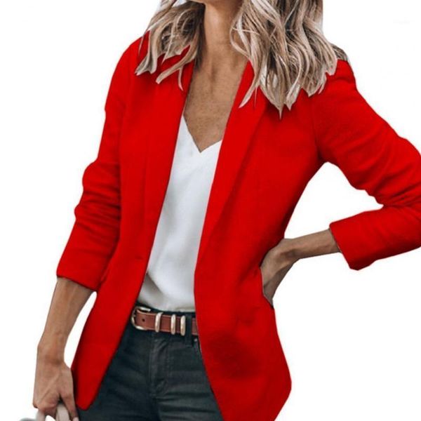 women's suits & blazers fashion 2021 office lady blazer solid color one button autumn turndown collar fake pockets coat classic, White;black
women's suits & blazers fashion 2021 office lady blazer solid color one button autumn turndown collar fake pockets coat classic, White;black