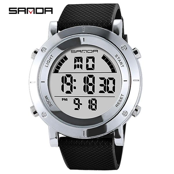 wristwatches sanda stainless steel case sport watch men's digital watches waterproof military clock male relogio masculino, Slivery;brown
wristwatches sanda stainless steel case sport watch men's digital watches waterproof military clock male relogio masculino, Slivery;brown