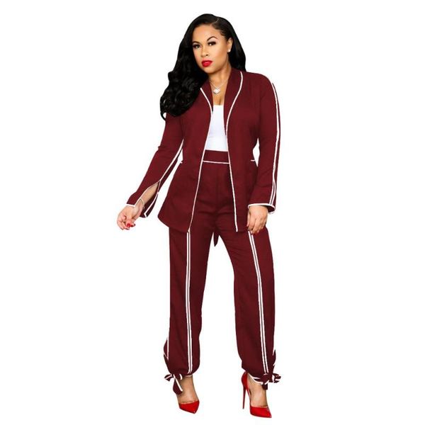 elegant trim lace up bandage suit female casual long slit sleeve side webbing two piece set vintage office lady women outfit women's pa, White
elegant trim lace up bandage suit female casual long slit sleeve side webbing two piece set vintage office lady women outfit women's pa, White