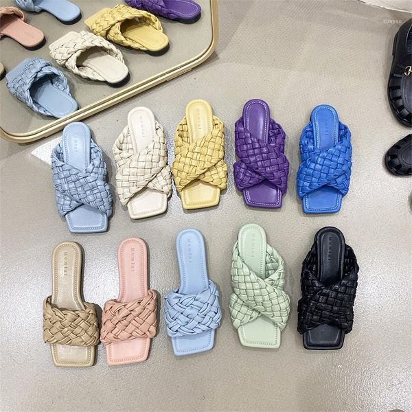 slippers dxfan narrow band weaving outdoor women brand design flat sandals square open toe elegant summer slides1, Black
slippers dxfan narrow band weaving outdoor women brand design flat sandals square open toe elegant summer slides1, Black