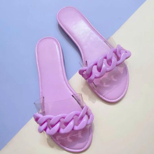 women's shoes slippers fashion chain decorative vamp color cute cool european american flat bottom, Black
women's shoes slippers fashion chain decorative vamp color cute cool european american flat bottom, Black