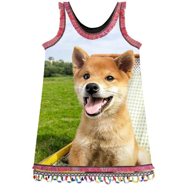 girl's dresses baby girl lace summer style shiba inu print brand children designer fashion kids clothes clothing dress, Red;yellow 
girl's dresses baby girl lace summer style shiba inu print brand children designer fashion kids clothes clothing dress, Red;yellow