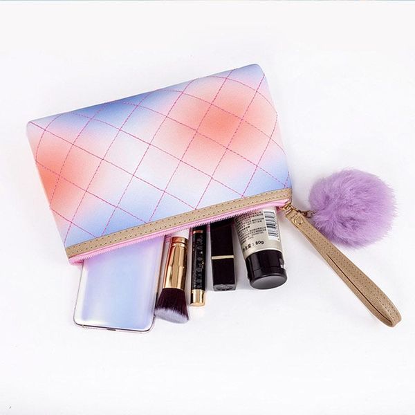cosmetic bag rhombic pattern fuzzy ball multifunctional makeup necessaries toiletry kit pouch -mx8 bags & cases
cosmetic bag rhombic pattern fuzzy ball multifunctional makeup necessaries toiletry kit pouch -mx8 bags & cases