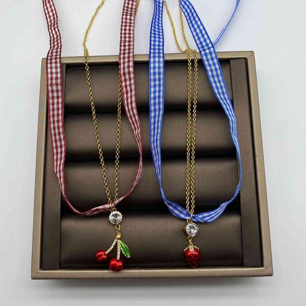 versatile fashion trend design sense boutique miao family m new cherry strawberry lattice strap detachable sweet personality, Silver
versatile fashion trend design sense boutique miao family m new cherry strawberry lattice strap detachable sweet personality, Silver