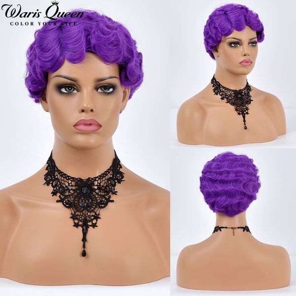 water wave wig purple short afro synthetic wigs for african black women heat resistant for natural cosplay daily party hair
water wave wig purple short afro synthetic wigs for african black women heat resistant for natural cosplay daily party hair