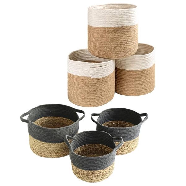 storage baskets pcs natural cotton rope basket,round organiser & 3 square organizer foldable basket
storage baskets pcs natural cotton rope basket,round organiser & 3 square organizer foldable basket