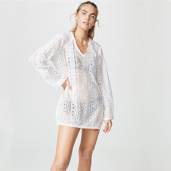 lace beach cover up robe de plage swimsuit saida praia longa women bathing suit cover tunics for #q721 210420, White;black
lace beach cover up robe de plage swimsuit saida praia longa women bathing suit cover tunics for #q721 210420, White;black