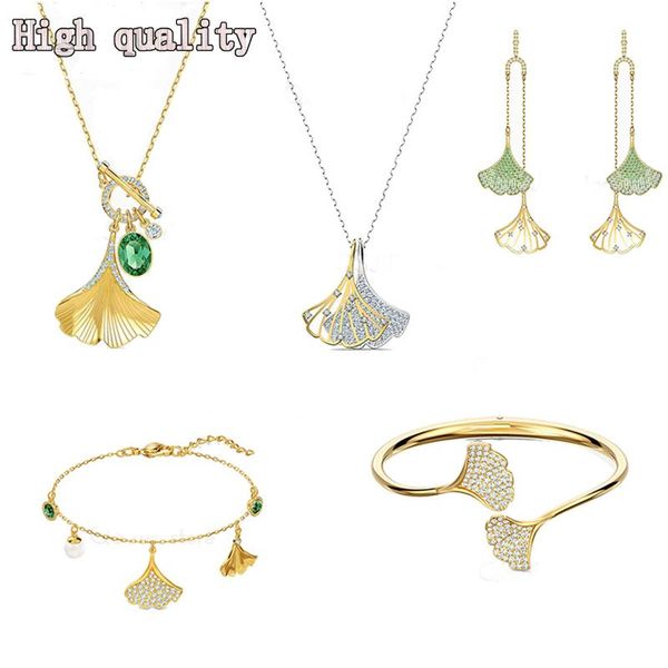 chains fashion jewelry swa exquisite crystal plant ginkgo leaf pendant temperament charm women necklace set, Silver
chains fashion jewelry swa exquisite crystal plant ginkgo leaf pendant temperament charm women necklace set, Silver