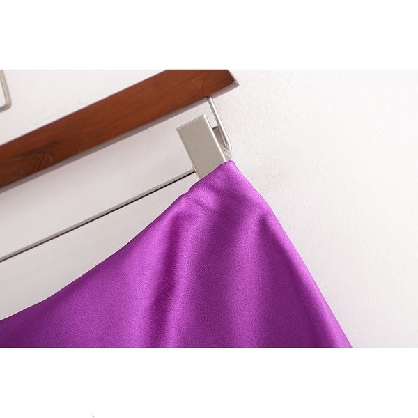 ies summer purple satin womens a-line midi skirts high waist solid color streetwear 210323, Black
ies summer purple satin womens a-line midi skirts high waist solid color streetwear 210323, Black