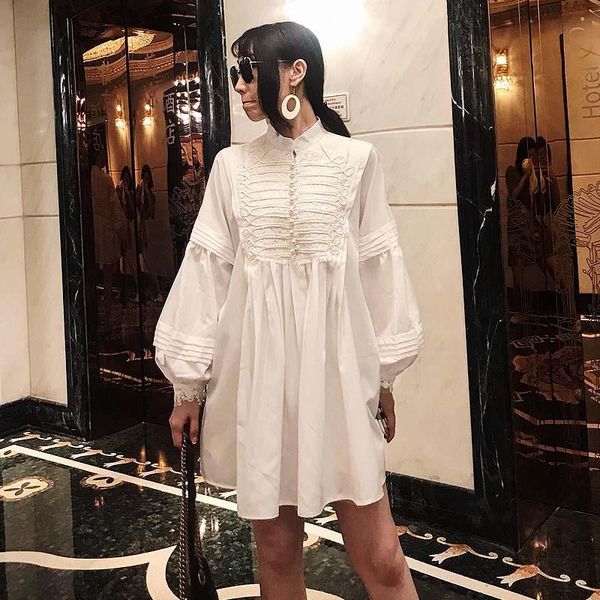 casual dresses spring 2021 fairy temperament embroidered lace dress court style baby lantern sleeve mid-length, Black;gray
casual dresses spring 2021 fairy temperament embroidered lace dress court style baby lantern sleeve mid-length, Black;gray