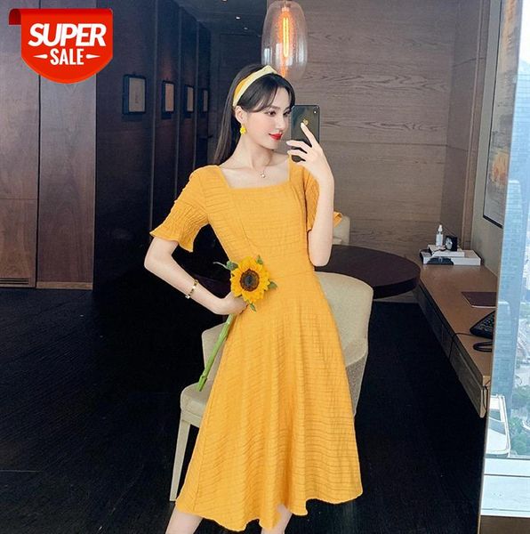 tian ins super fire yellow skirt women french retro fashion square collar waist slim dress #or8p, Black;gray
tian ins super fire yellow skirt women french retro fashion square collar waist slim dress #or8p, Black;gray