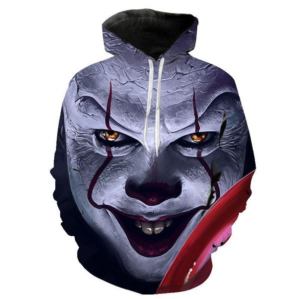 men's hoodies & sweatshirts chapter two men women children harajuku sweatshirt horror clown 3d print hoodie casual hooded streetwear co, Black
men's hoodies & sweatshirts chapter two men women children harajuku sweatshirt horror clown 3d print hoodie casual hooded streetwear co, Black
