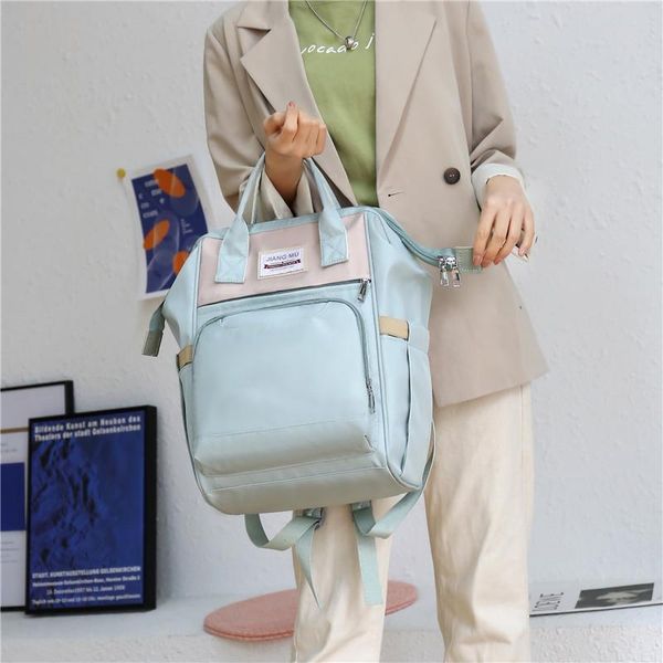 multi-functional waterproof patchwork nylon fabric mommy bag zipper opening large capacity baby diaper backpack bags
multi-functional waterproof patchwork nylon fabric mommy bag zipper opening large capacity baby diaper backpack bags