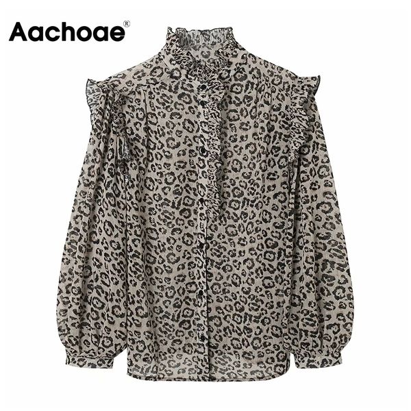 achoae women fashion leopard print blouses 2021 ruffles lantern long sleeve vintage shirt female chiffon blouse tunic, Black;white
achoae women fashion leopard print blouses 2021 ruffles lantern long sleeve vintage shirt female chiffon blouse tunic, Black;white