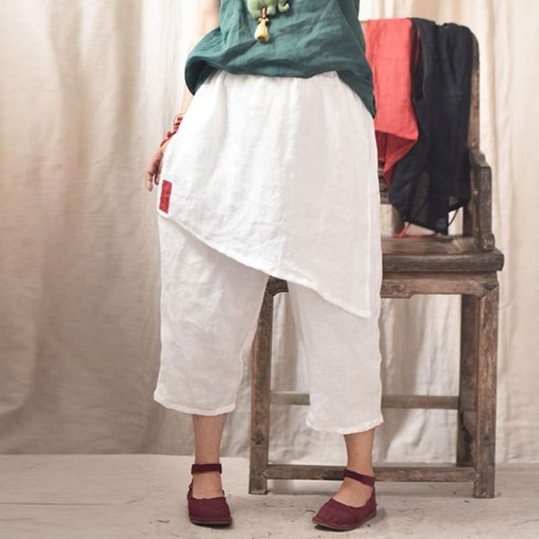 women's pants & capris johnature women patchwork vintage wide leg solid color elastic waist ramie trouser 2021 summer loose female casu, Black;white
women's pants & capris johnature women patchwork vintage wide leg solid color elastic waist ramie trouser 2021 summer loose female casu, Black;white