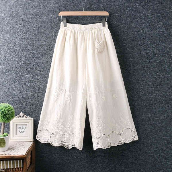women's shorts lamtrip literary artistic fresh elastic waist flower embroidery loose wide-leg pants cotton women xvsm, White;black
women's shorts lamtrip literary artistic fresh elastic waist flower embroidery loose wide-leg pants cotton women xvsm, White;black