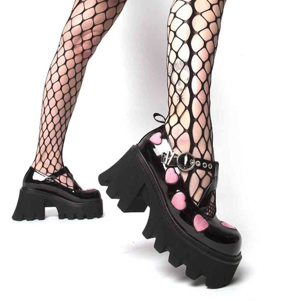 sandals brand ladies mixed color buckle platform shallow punk shoes women high heel casual cosplay pumps, Black
sandals brand ladies mixed color buckle platform shallow punk shoes women high heel casual cosplay pumps, Black