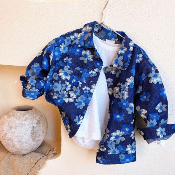 jackets toddler kids baby print flower full sleeve single-breasted coat fashion outwear denim jacker children clothes 1-7y, Blue;gray
jackets toddler kids baby print flower full sleeve single-breasted coat fashion outwear denim jacker children clothes 1-7y, Blue;gray