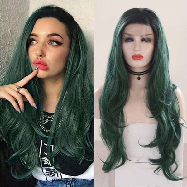 synthetic wigs fanxiton ombre green lace front wig long wavy for women cosplay high temperature fiber hair, Black
synthetic wigs fanxiton ombre green lace front wig long wavy for women cosplay high temperature fiber hair, Black