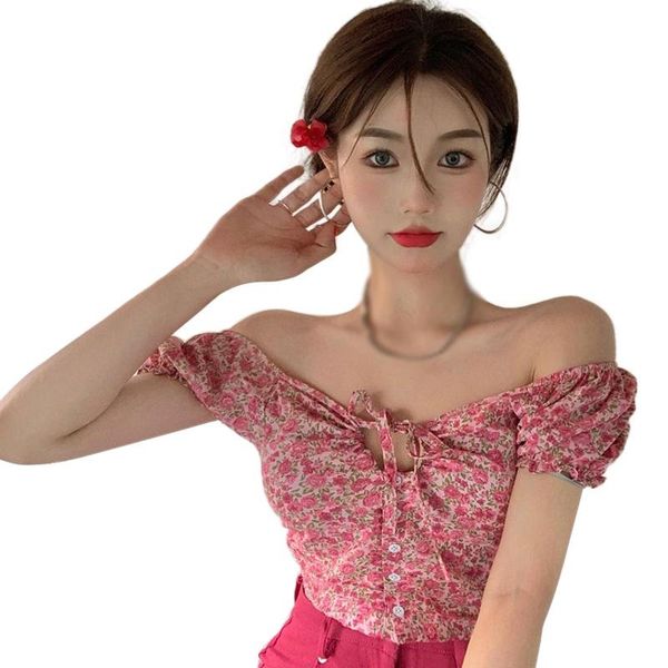 women's blouses & shirts cute women summer tee shirt femme french style chiffion blouse short sleeve pink/purple floral top, White
women's blouses & shirts cute women summer tee shirt femme french style chiffion blouse short sleeve pink/purple floral top, White