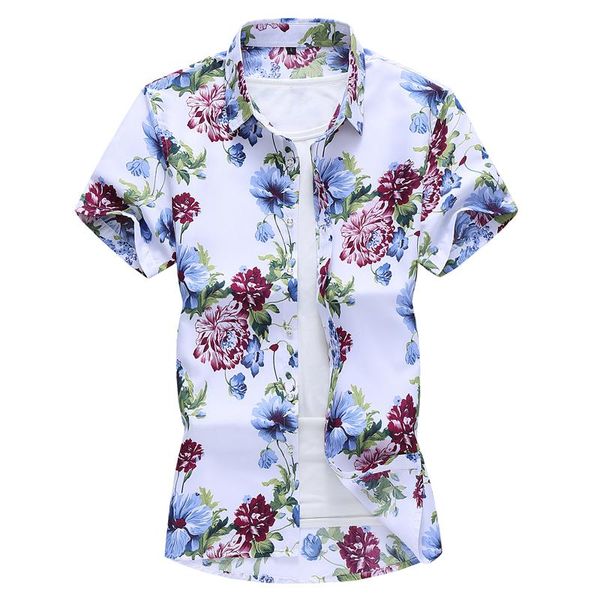 casual print plus size short sleeve shirt s3 mens dress shirts brand for men men's, White;black
casual print plus size short sleeve shirt s3 mens dress shirts brand for men men's, White;black