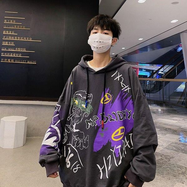 men's hoodies & sweatshirts gray oversize hoodie streetwear men hip hop cartoon sweatshirt girls cool casual funny spring autumn japan, Black
men's hoodies & sweatshirts gray oversize hoodie streetwear men hip hop cartoon sweatshirt girls cool casual funny spring autumn japan, Black