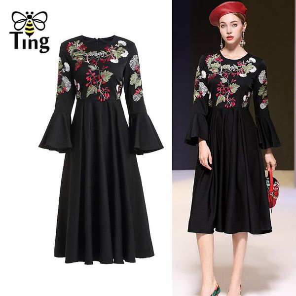 casual dresses tingfly 2021 spring embroidery black midi dress fashion flare sleeve woman lady office work vintage draped, Black;gray
casual dresses tingfly 2021 spring embroidery black midi dress fashion flare sleeve woman lady office work vintage draped, Black;gray
