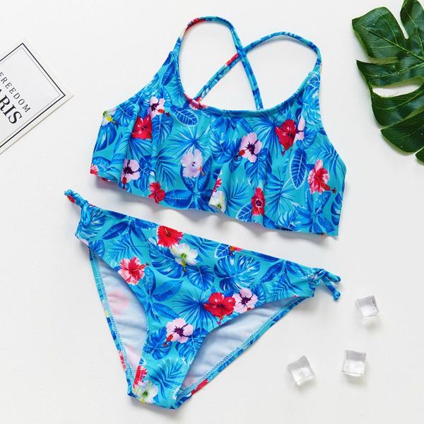 girls' tie-dye printed bikini suit summer ruffled frills high waist two piece swimwear children's split beach swimsuit one-pieces, Black
girls' tie-dye printed bikini suit summer ruffled frills high waist two piece swimwear children's split beach swimsuit one-pieces, Black