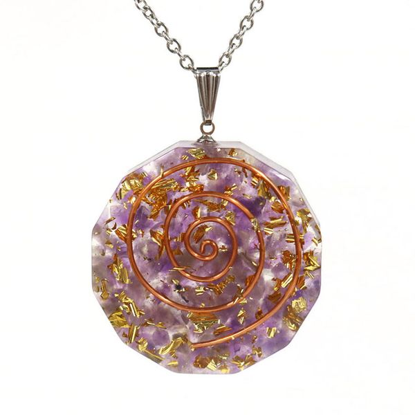 35mm retro reiki healing chips quartz stone pendant necklace round pendulm amulet resin natural orgone energy crystal necklaces, Silver
35mm retro reiki healing chips quartz stone pendant necklace round pendulm amulet resin natural orgone energy crystal necklaces, Silver