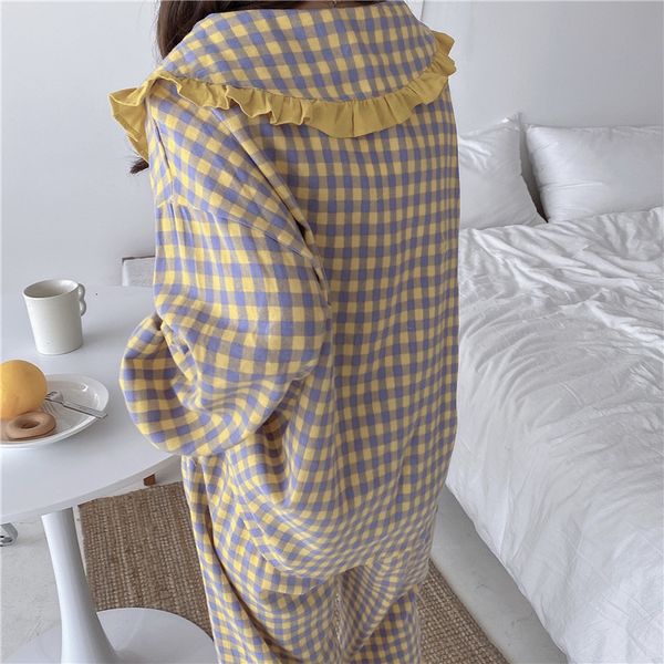 sleepwear wet soft cotton home wear winter pajamas pants suit women's lapels plaid set pyjamas, Black;red
sleepwear wet soft cotton home wear winter pajamas pants suit women's lapels plaid set pyjamas, Black;red
