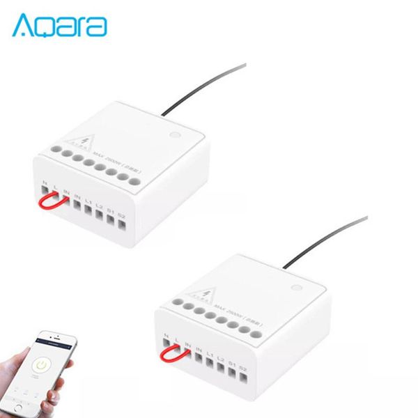 smart home control in stock aqara two-way module wireless relay controller 2 channels work for app
smart home control in stock aqara two-way module wireless relay controller 2 channels work for app