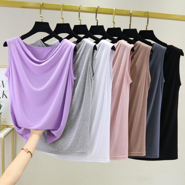 elastic modal sleeveless women t shirts v neck all match basic black white color
elastic modal sleeveless women t shirts v neck all match basic black white color