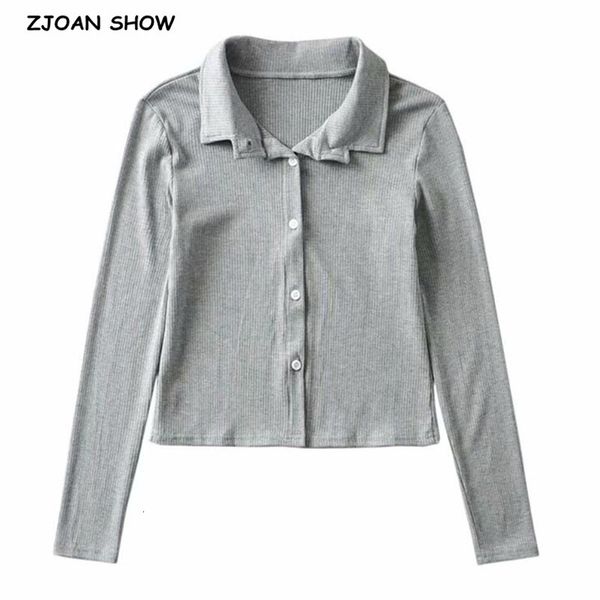 casual dresses 2021 spring long sleeve lapel rib knitting t-shirt chic woman single-breasted buttons tee shirt navel 3 colors, Black;gray
casual dresses 2021 spring long sleeve lapel rib knitting t-shirt chic woman single-breasted buttons tee shirt navel 3 colors, Black;gray